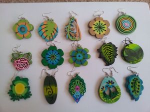painted earrings
