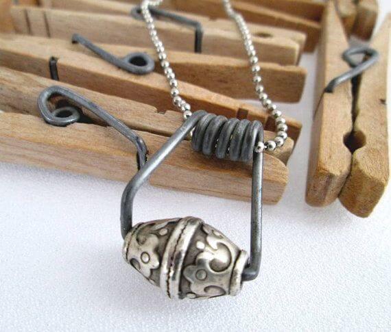 Washing Line Peg Pendant