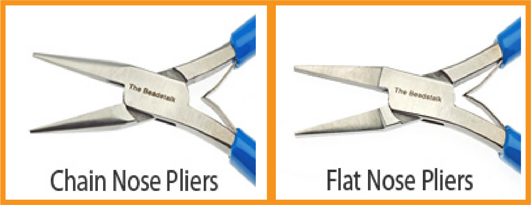 Chain nose pliers and flat nose pliers